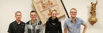 v.l.n.r: Marcel Laukant, Marc Laukant, Charline Martin, Patrick Färber v.l.n.r: Marcel Laukant, Marc Laukant, Charline Martin, Patrick Färber